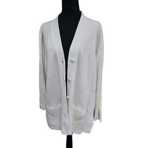 Vintage White Women Cardigan Size XL